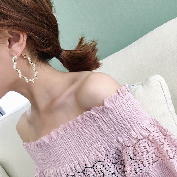 Big Circle Earrings For Women ZBGJZB00157 - Picture 2 of 6